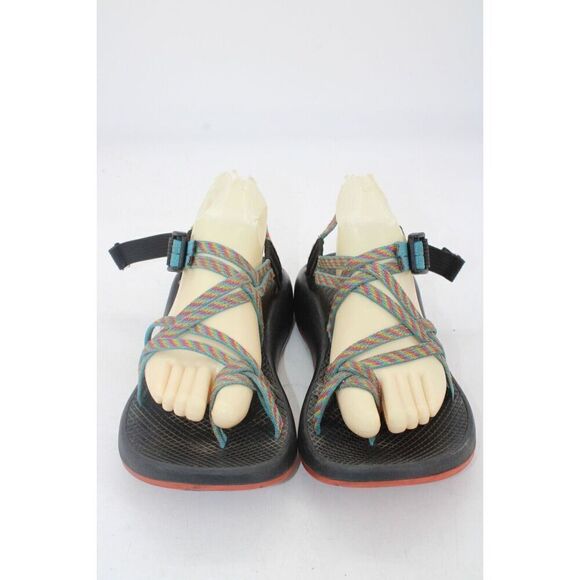 Womens Chaco ZX/2 Classic Vibram Fiesta Rainbow Toe Ring Strap Sandals SZ 10 - Picture 4 of 11